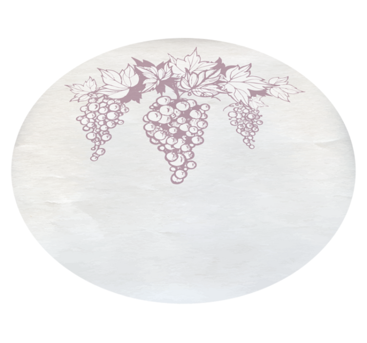 Grapes Botanical Emblem vinyl rug flowers - TenStickers