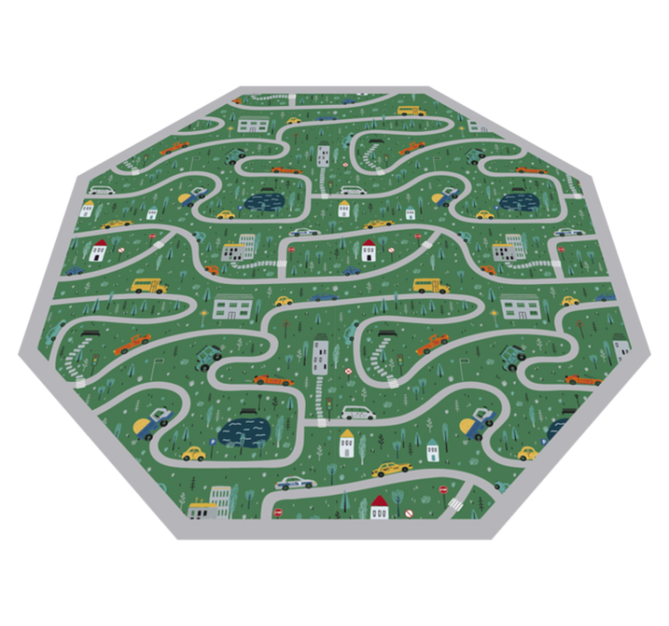 roads road vinyl rug colorful roads - TenStickers