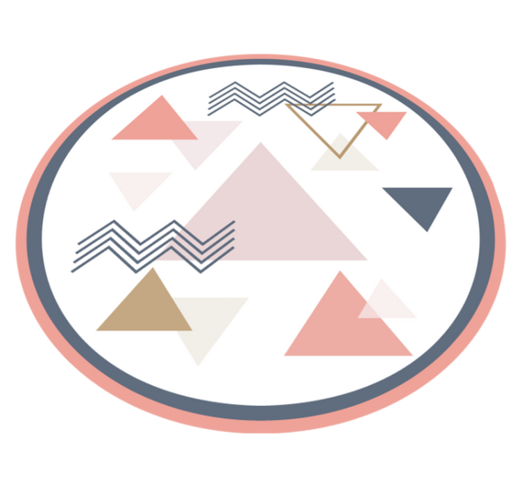 Geometric Abstract Sphere geometric vinyl rug - TenStickers