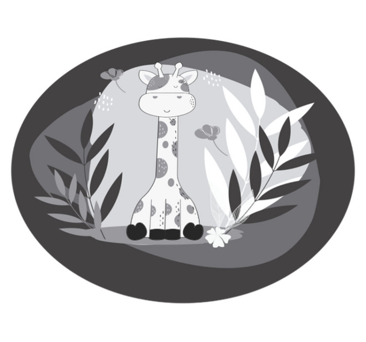 Giraffe nursery theme nursery vinyl rug - TenStickers