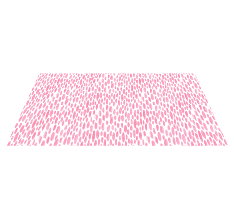 Pink Watercolor Dots teenage bedroom vinyl rug - TenStickers
