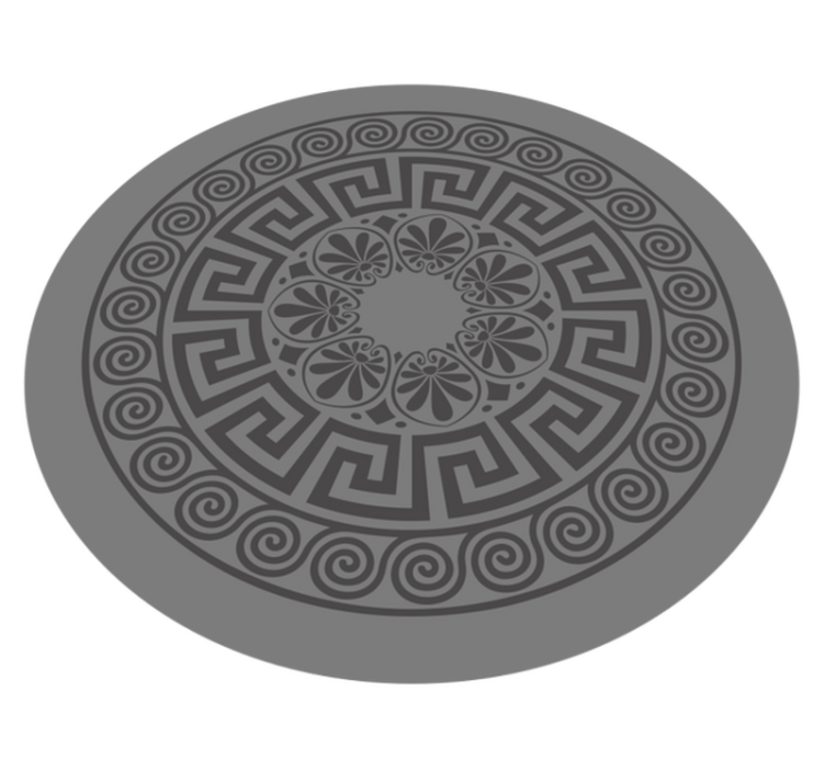 Mandala vinyl rug with mandala-inspired design - TenStickers