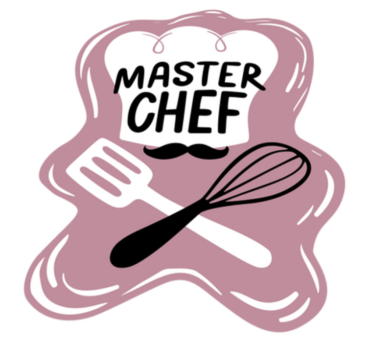 Master Chef Emblem kitchen vinyl rug - TenStickers