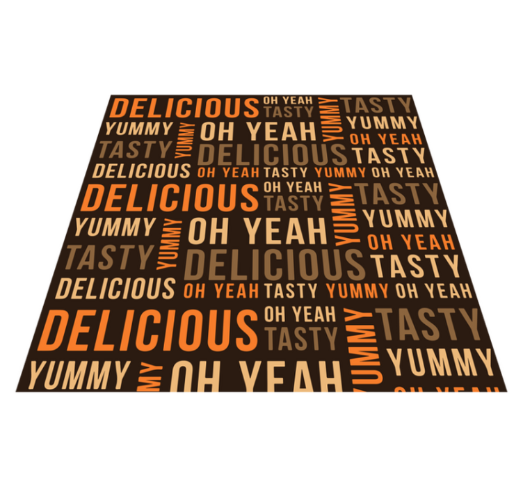 Tasty Delicious Yummy custom vinyl rug - TenStickers