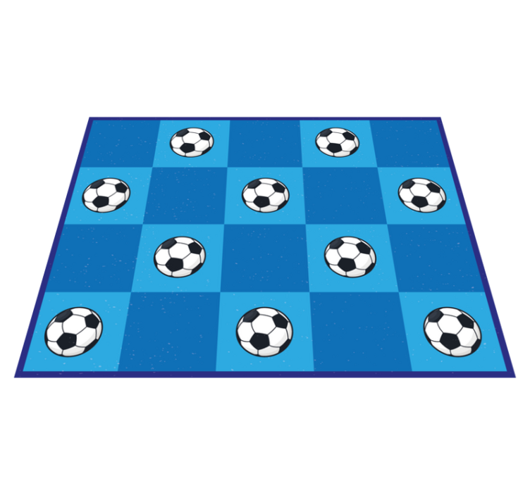 Soccer Patterned vinyl rug gaming - TenStickers