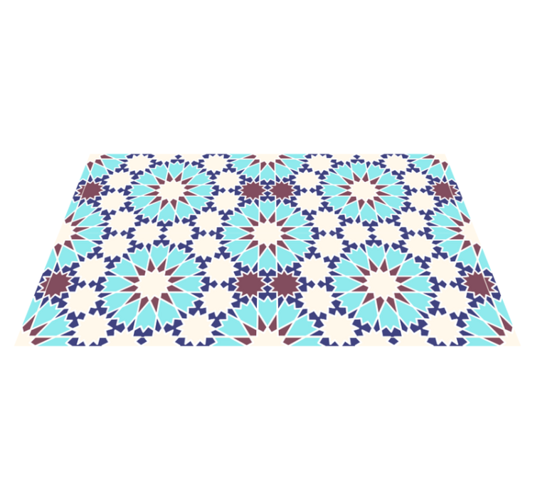 Blue Morrocan mosaic floor tiles - TenStickers
