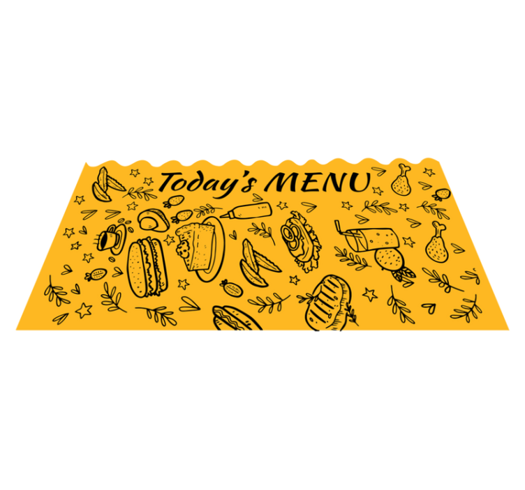 Today's Menu Theme custom vinyl rug - TenStickers