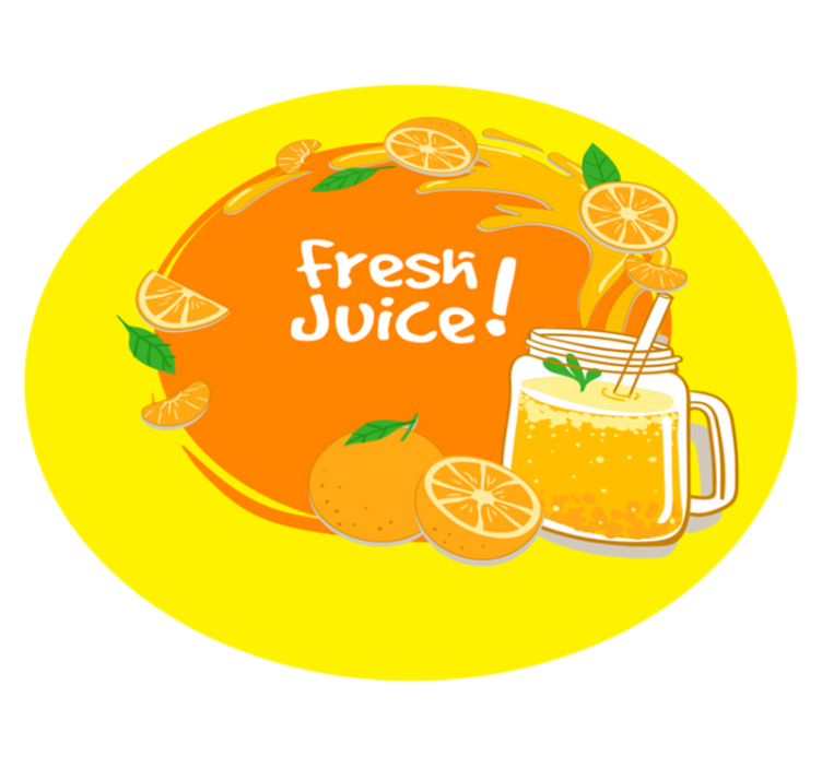 Fresh Juice Splash custom vinyl rug - TenStickers