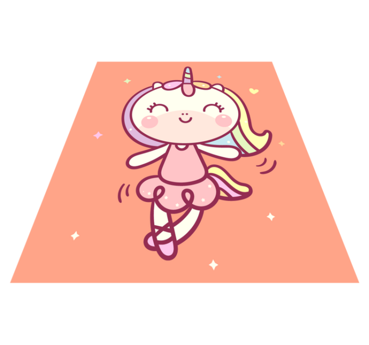 Cartoon Unicorn vinyl rug - TenStickers