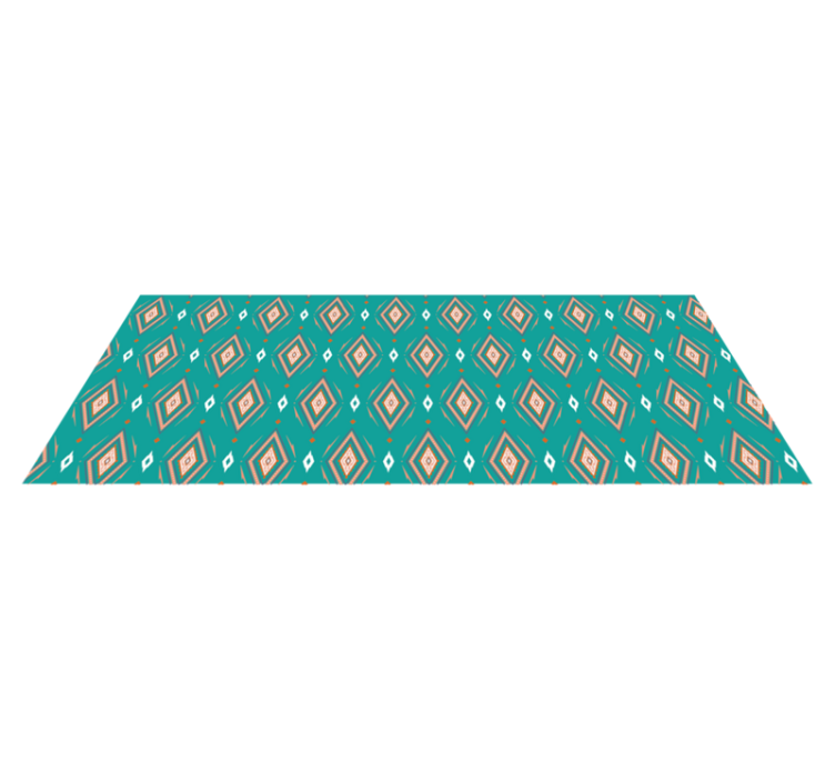 Geometric vinyl rug geometric pattern runner - TenStickers