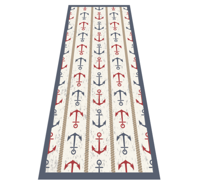Nautical themed vintage vinyl rug - TenStickers