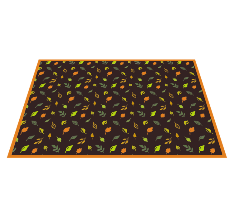 Autumnal Leaves Pattern vinyl rug flowers - TenStickers