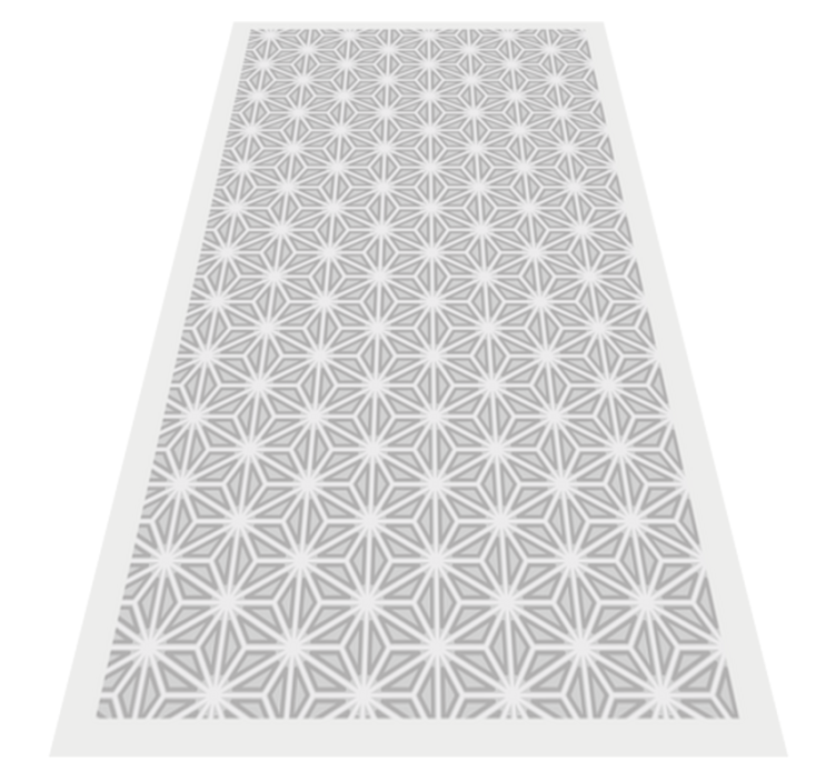 Geometric vinyl rug with geometric pattern accent - TenStickers