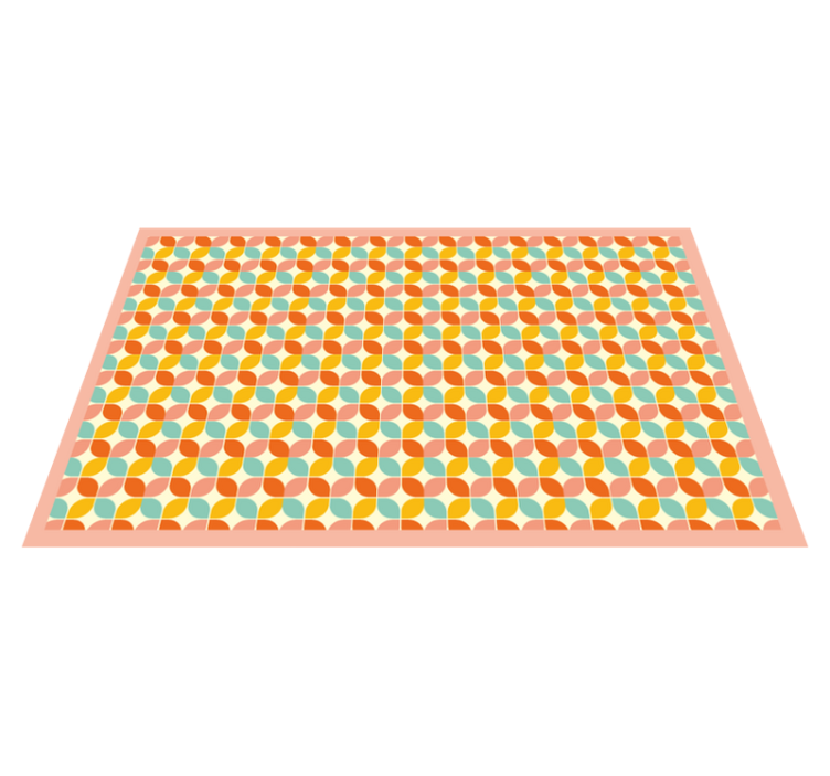 Hexagonal Geometry geometric vinyl rug - TenStickers