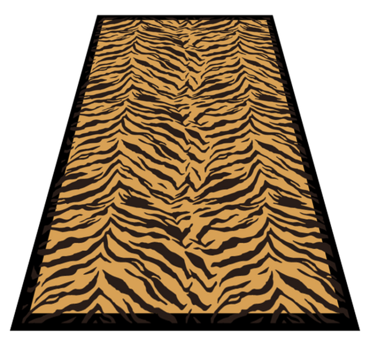 Tiger effect animal print vinyl rug - TenStickers