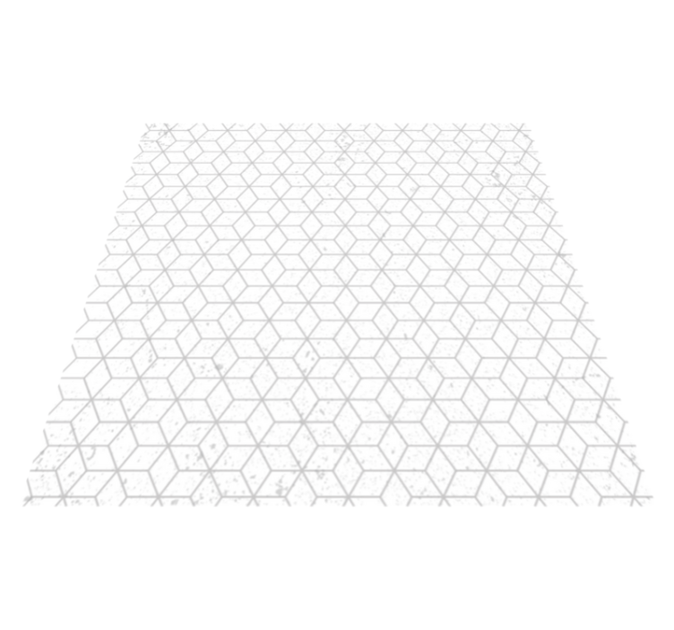 Geometric vinyl rug geometric cube illusion - TenStickers
