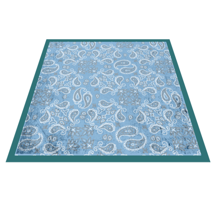 Tile vinyl rug paisley tile design - TenStickers