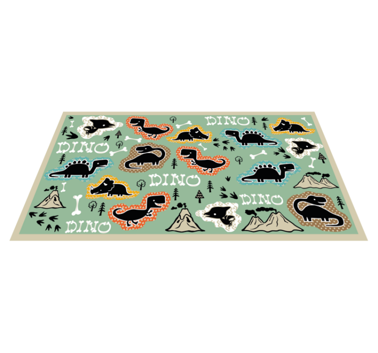 Dinosaur Playground vinyl rug - TenStickers