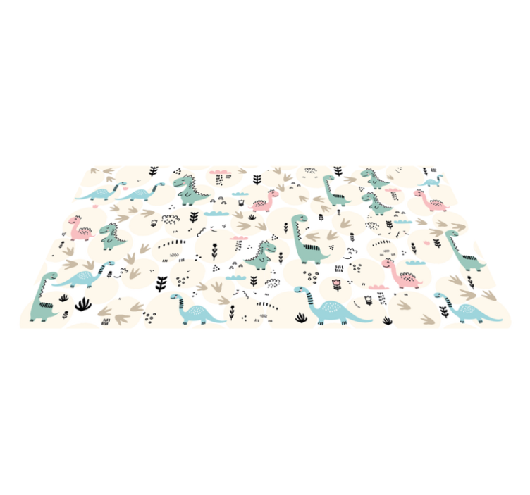 dinosaur prints pattern  animal print rug - TenStickers