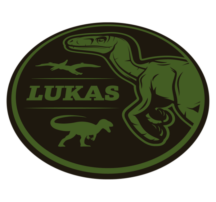 Personalized Dinosaur custom vinyl rug - TenStickers