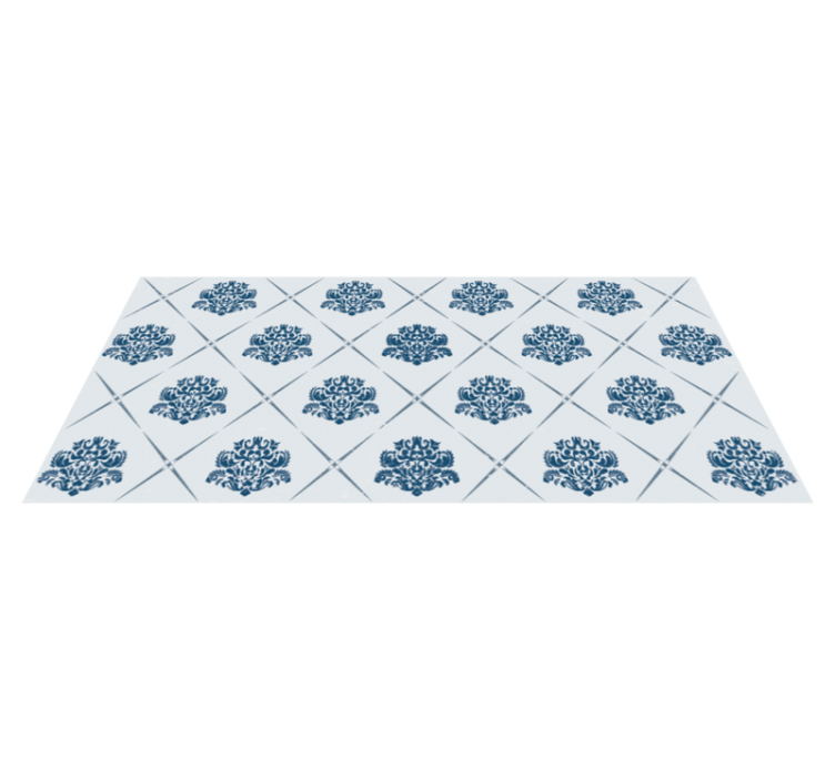 Tile vinyl rug in classic tile design - TenStickers