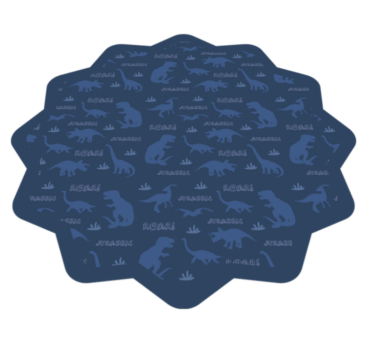 Dinosaur Outlines vinyl rug - TenStickers