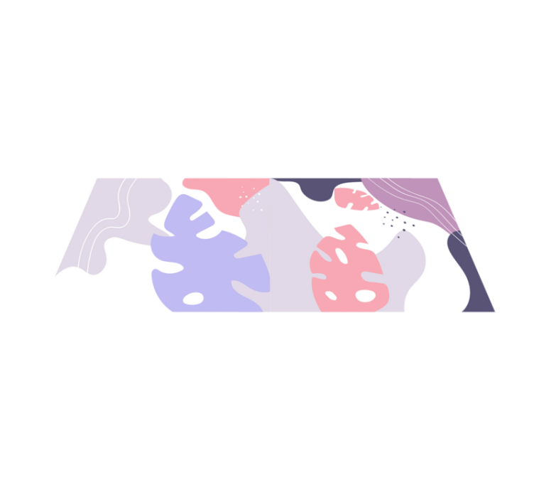 Abstract Monstera texture vinyl rug - TenStickers