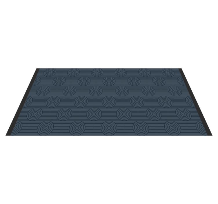 Geometric vinyl rug with circular patterns - TenStickers