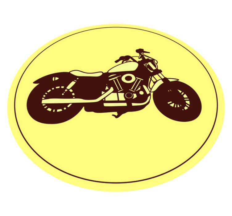 Fancy motorbike  vintage rug - TenStickers