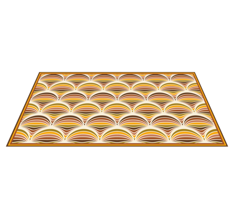 Retro Swirl Pattern geometric vinyl rug - TenStickers