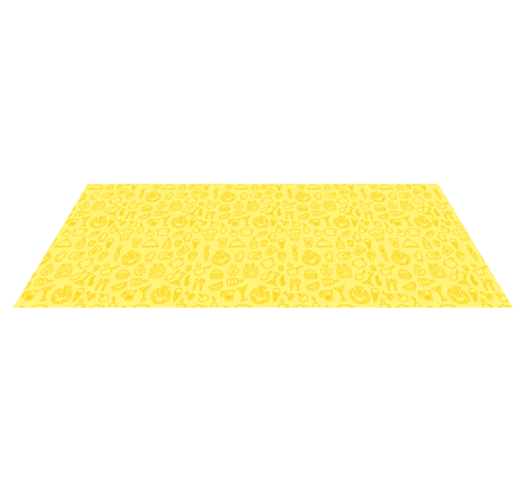 Yellow Kitchen Pattern kitchen vinyl rug - TenStickers