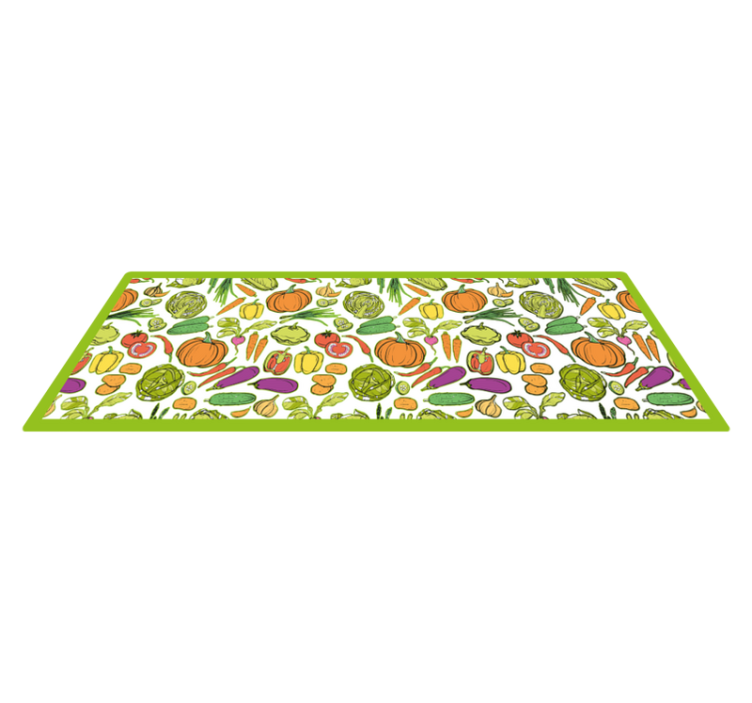 Vegetable Harvest vinyl rug flowers - TenStickers