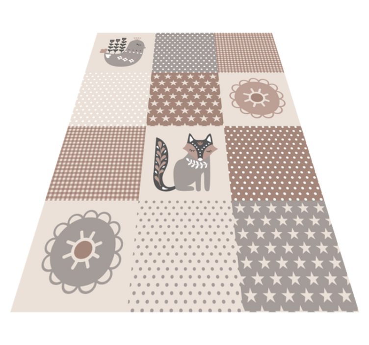 Patchwork Playtime vinyl rug - TenStickers
