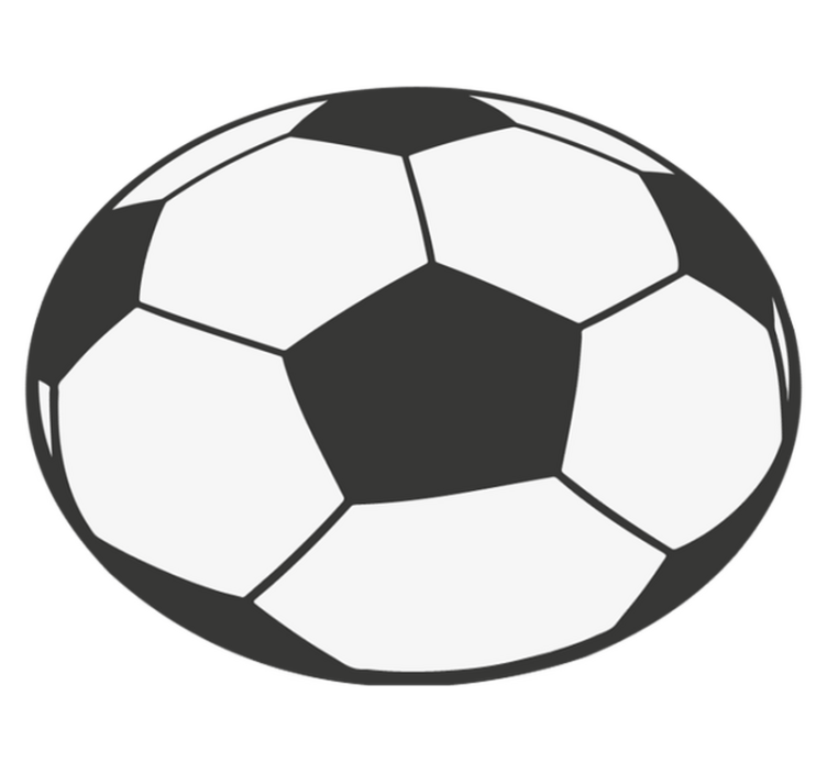 Football ball kids vinyl rug - TenStickers