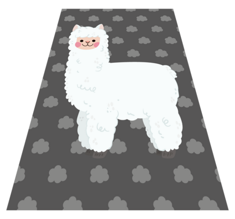 Playful Alpaca Shape vinyl rug - TenStickers