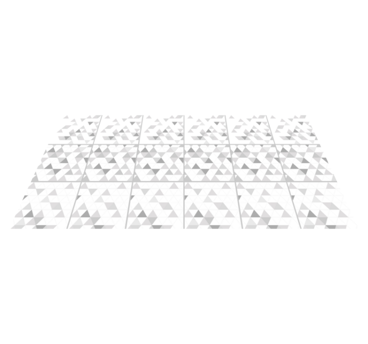 Triangular grey motifs geometric vinyl rug - TenStickers