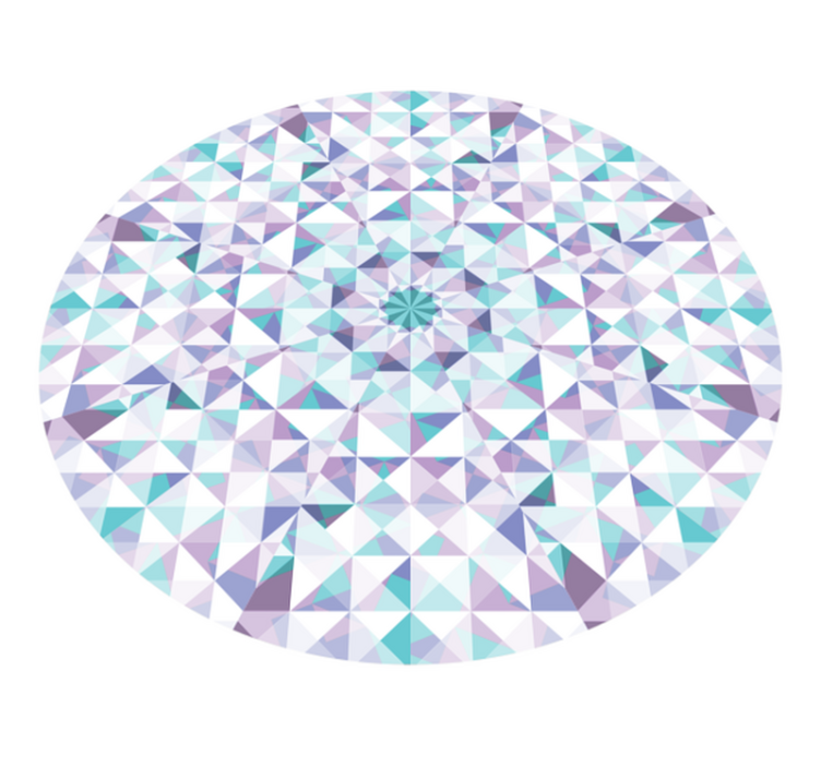 Geometric vinyl rug geometric kaleidoscope - TenStickers