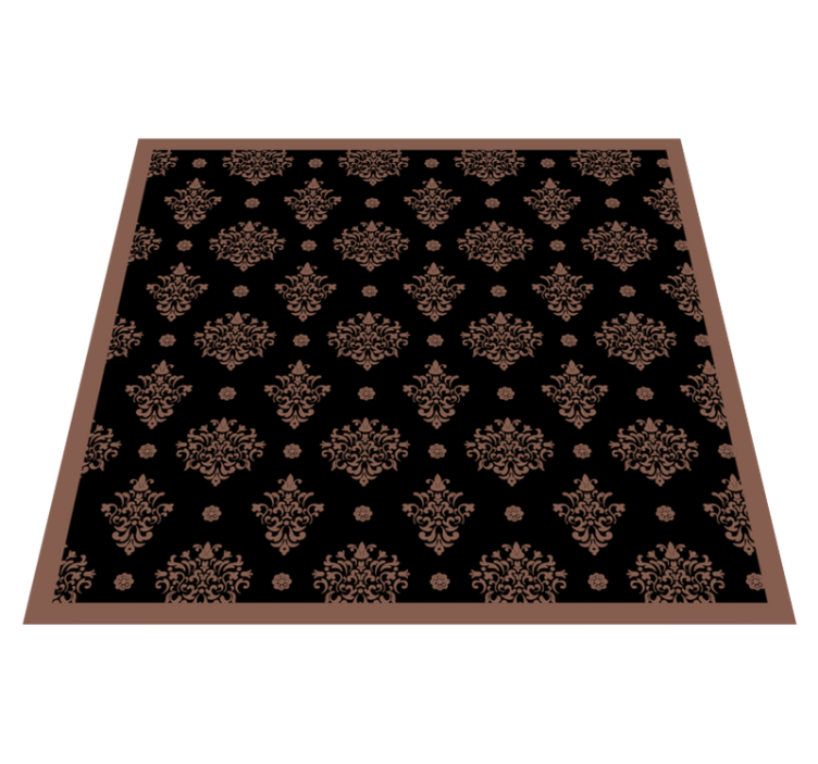 Floral Ornamental vinyl rug flowers - TenStickers
