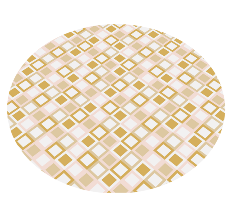 Gold Diamond Vinyl rug for home office - TenStickers