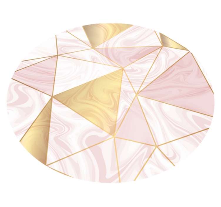 Geometric vinyl rug geometric marble design - TenStickers