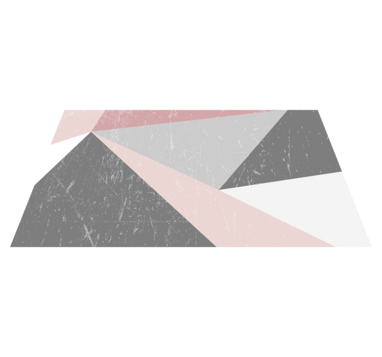 Geometric vinyl rug with geometric shapes overlay - TenStickers