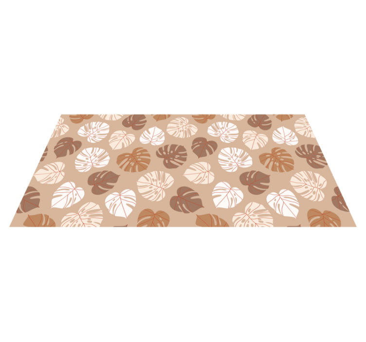 Monstera Delight vinyl rug flowers - TenStickers