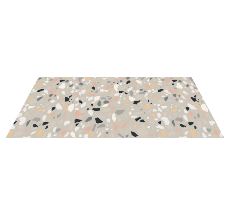 Terrazzo Inspired texture vinyl rug - TenStickers