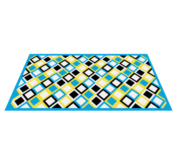 Geometric vinyl rug in geometric argyle pattern - TenStickers