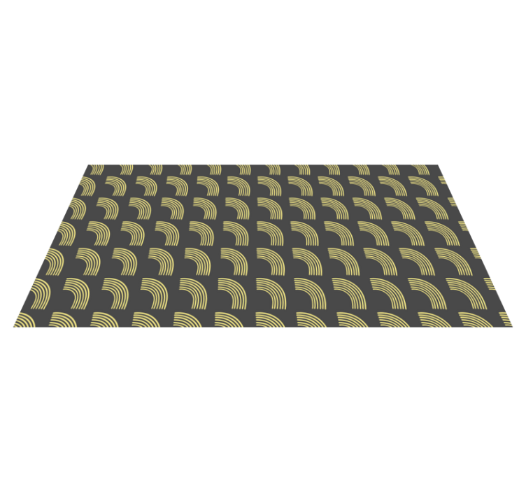 Geometric Arc Patterns striped vinyl rug - TenStickers