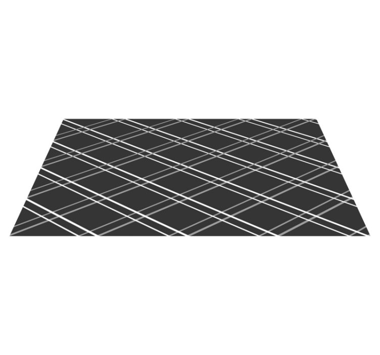Geometric vinyl rug with geometric line patterns - TenStickers