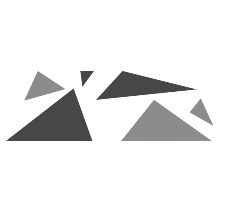 Geometric vinyl rug in contrasting shapes - TenStickers