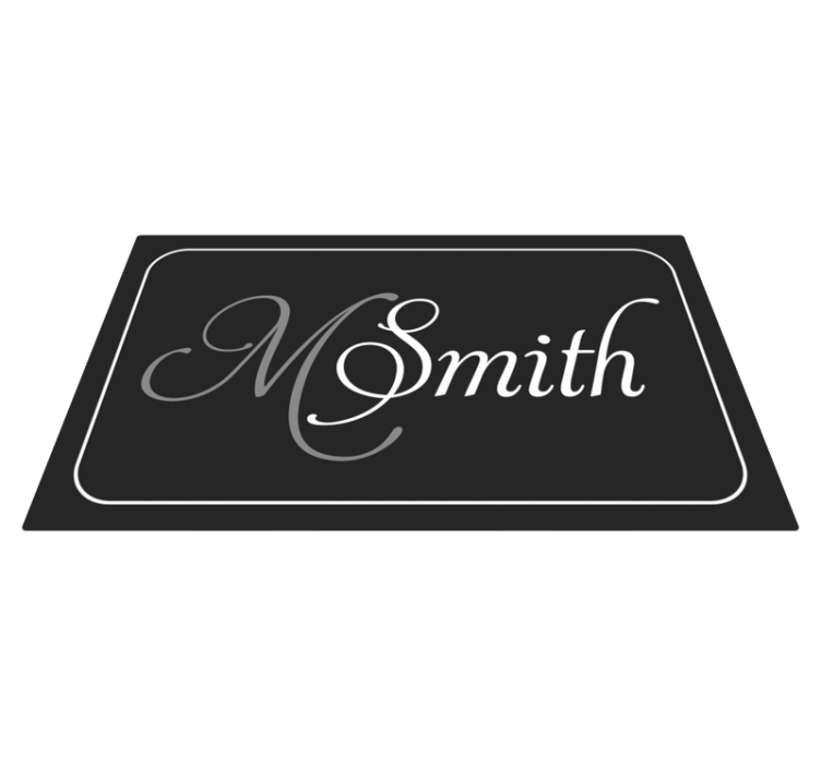 Customizable Monogram custom vinyl rug - TenStickers