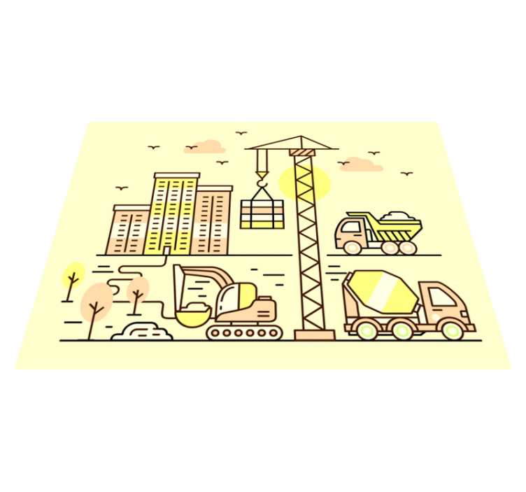Urban Construction vinyl rug - TenStickers