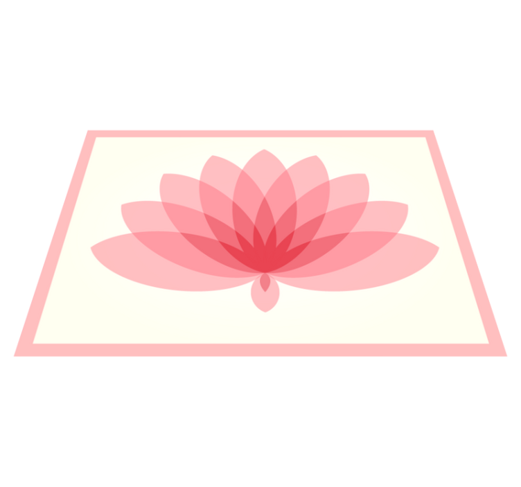 Lotus Bloom vinyl rug flowers - TenStickers